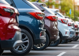 flota de coches estacionados