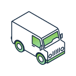 Por tipo de Flota icono de camion mediano